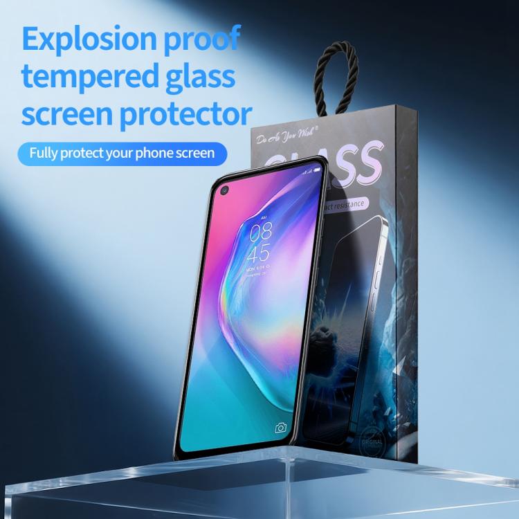 For Tecno Camon 15 5pcs / Pack Do As You Wish Silk Screen Printed HD Tempered Glass Film - Black