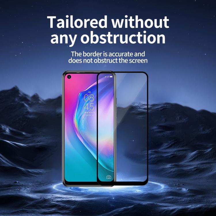 For Tecno Camon 15 Air 5pcs / Pack Do As You Wish Silk Screen Printed HD Tempered Glass Film - Black
