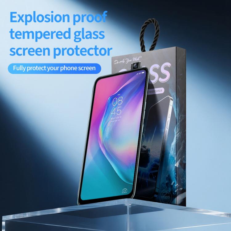 For Tecno Camon 15 Pro 5pcs / Pack Do As You Wish Silk Screen Printed HD Tempered Glass Film - Black