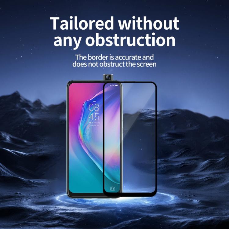 For Tecno Camon 15 Pro 5pcs / Pack Do As You Wish Silk Screen Printed HD Tempered Glass Film - Black