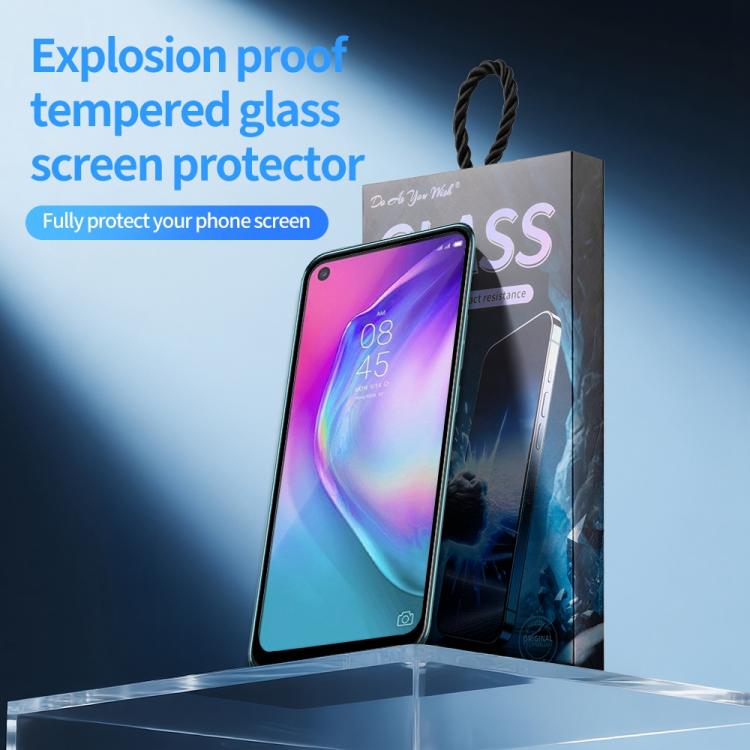 For Tecno Camon 16 S 5pcs / Pack Do As You Wish Silk Screen Printed HD Tempered Glass Film - Black