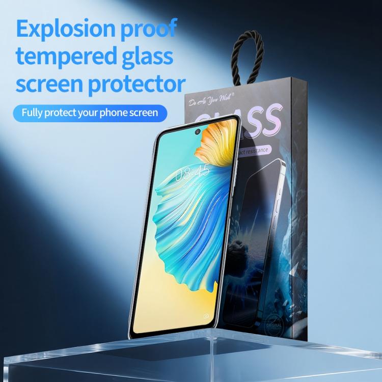 For Tecno Camon 17 5pcs / Pack Do As You Wish Silk Screen Printed HD Tempered Glass Film - Black