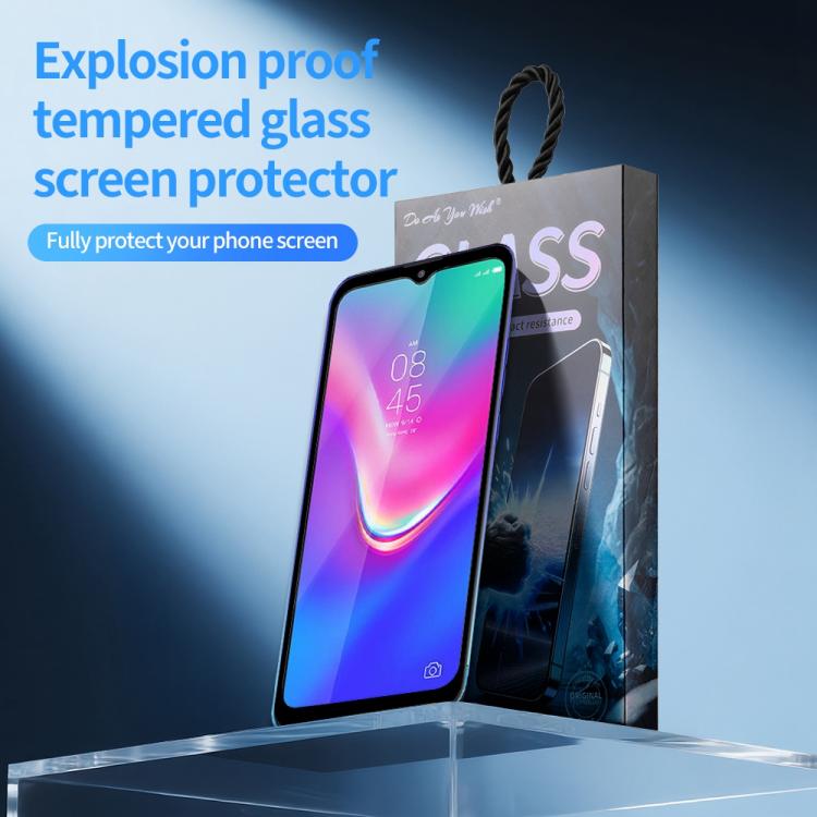 For Tecno Pop 3 Plus 5pcs / Pack Do As You Wish Silk Screen Printed HD Tempered Glass Film - Black