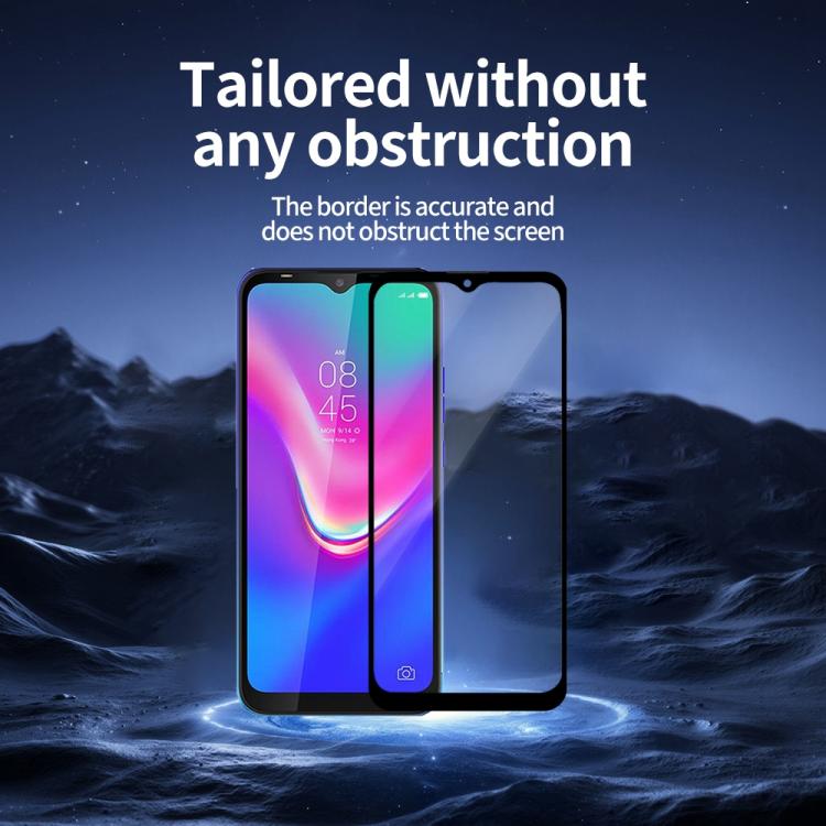 For Tecno Pop 3 Plus 5pcs / Pack Do As You Wish Silk Screen Printed HD Tempered Glass Film - Black