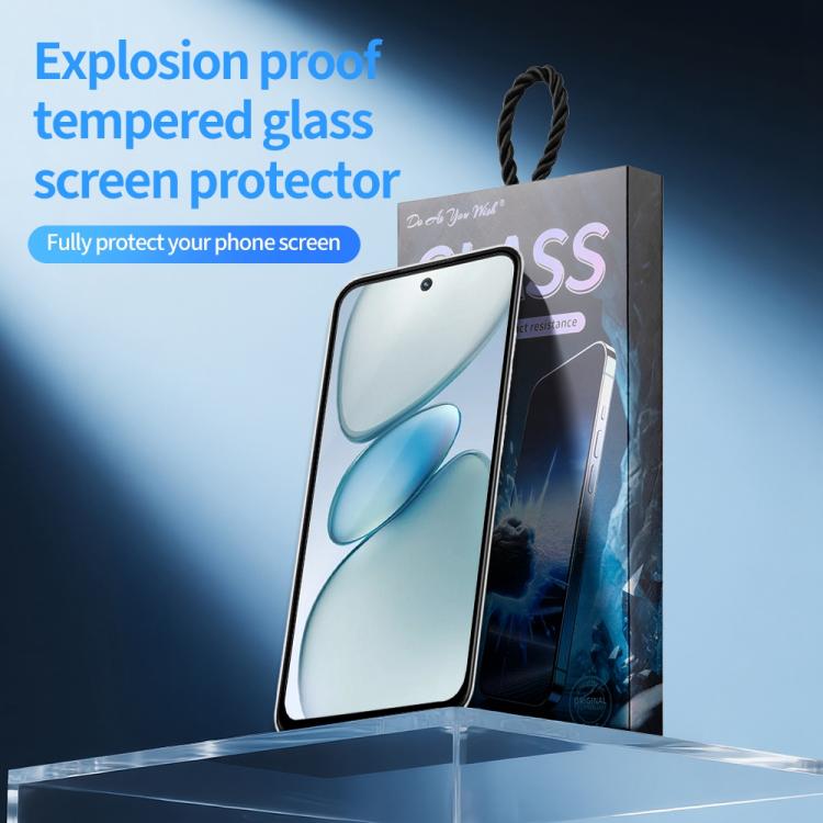 For Tecno Pop 9 5G 5pcs / Pack Do As You Wish Silk Screen Printed HD Tempered Glass Film - Black