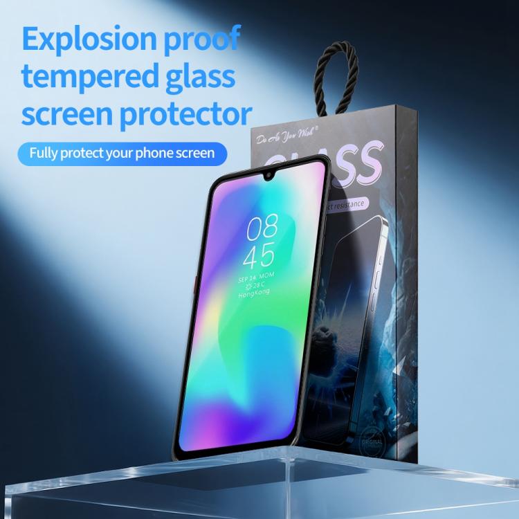 For Tecno Pouvoir 3 Plus 5pcs / Pack Do As You Wish Silk Screen Printed HD Tempered Glass Film - Black
