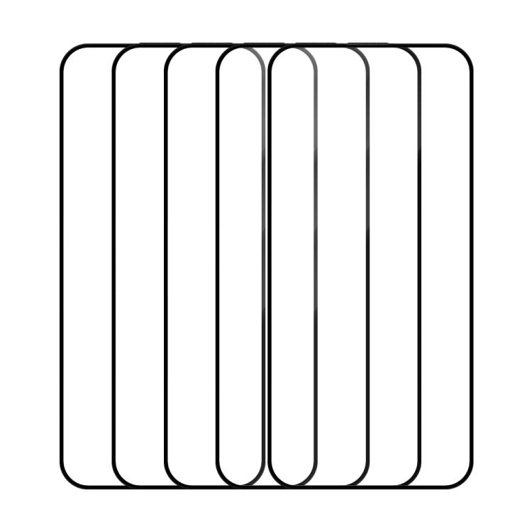 For Tecno Pova 5G 5pcs / Pack Do As You Wish Silk Screen Printed HD Tempered Glass Film - Black
