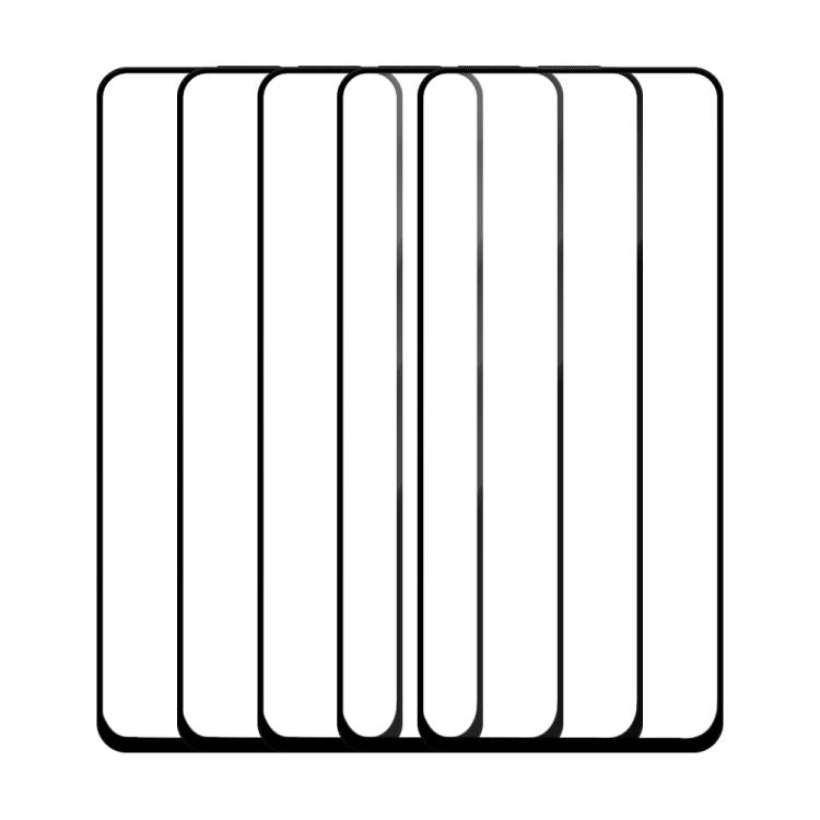 For Tecno Pova 3 5pcs / Pack Do As You Wish Silk Screen Printed HD Tempered Glass Film - Black