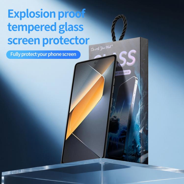 For Tecno Pova 6 5pcs / Pack Do As You Wish Silk Screen Printed HD Tempered Glass Film - Black