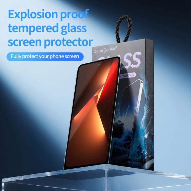 For Tecno Pova 5 4G 5pcs / Pack Do As You Wish Silk Screen Printed HD Tempered Glass Film - Black