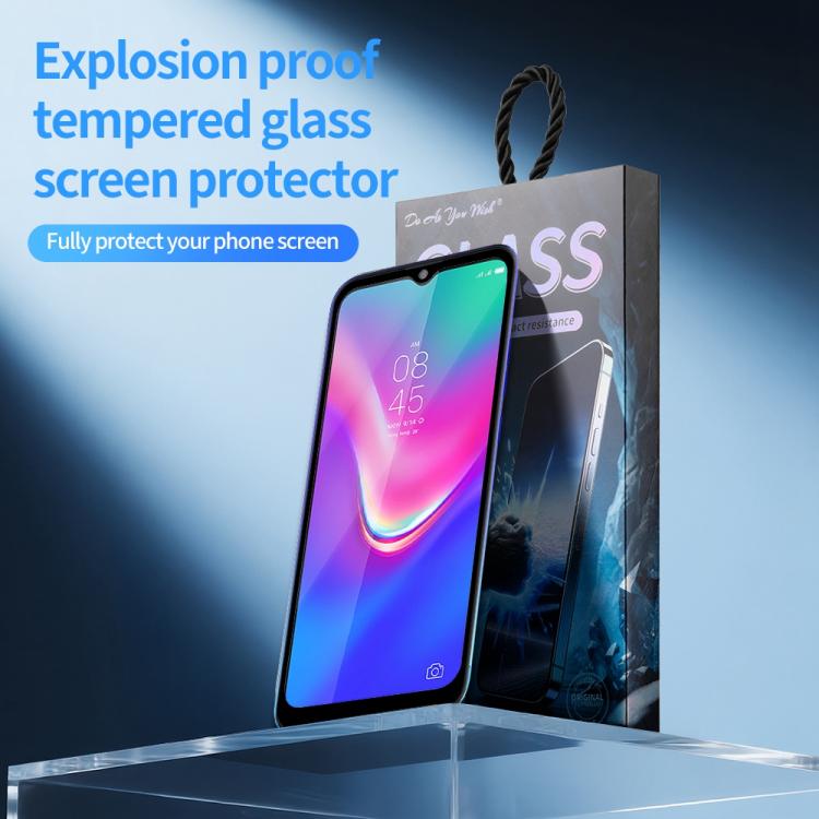 For Tecno Spark 4 Lite 5pcs / Pack Do As You Wish Silk Screen Printed HD Tempered Glass Film - Black