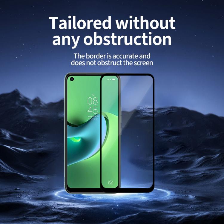 For Tecno Spark 7 Pro 5pcs / Pack Do As You Wish Silk Screen Printed HD Tempered Glass Film - Black