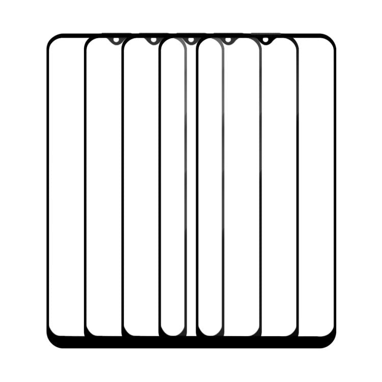 For Tecno Spark 7 5pcs / Pack Do As You Wish Silk Screen Printed HD Tempered Glass Film - Black