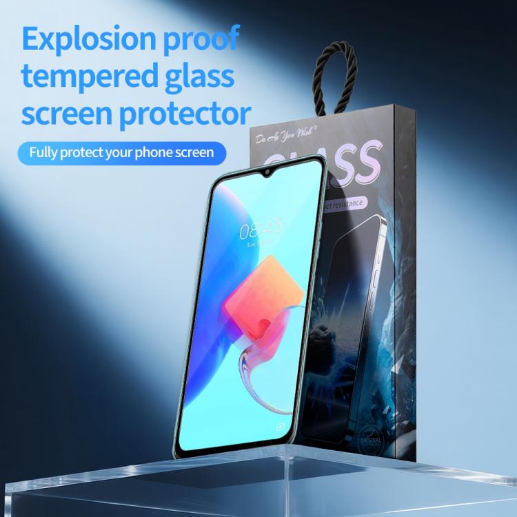 For Tecno Spark 8P 5pcs / Pack Do As You Wish Silk Screen Printed HD Tempered Glass Film - Black
