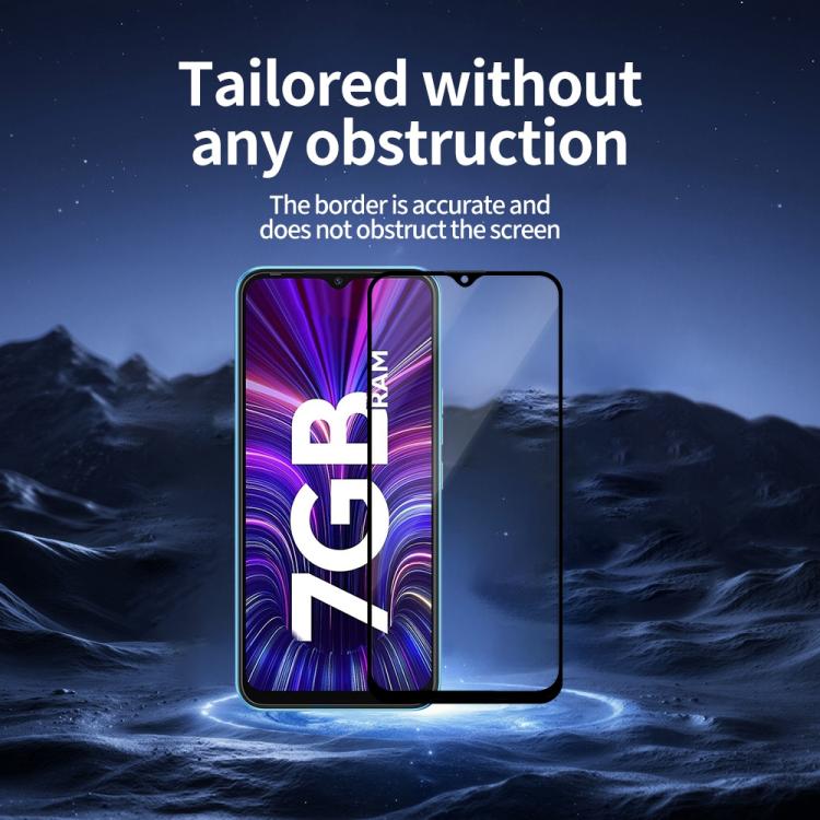 For Tecno Spark 9 5pcs / Pack Do As You Wish Silk Screen Printed HD Tempered Glass Film - Black