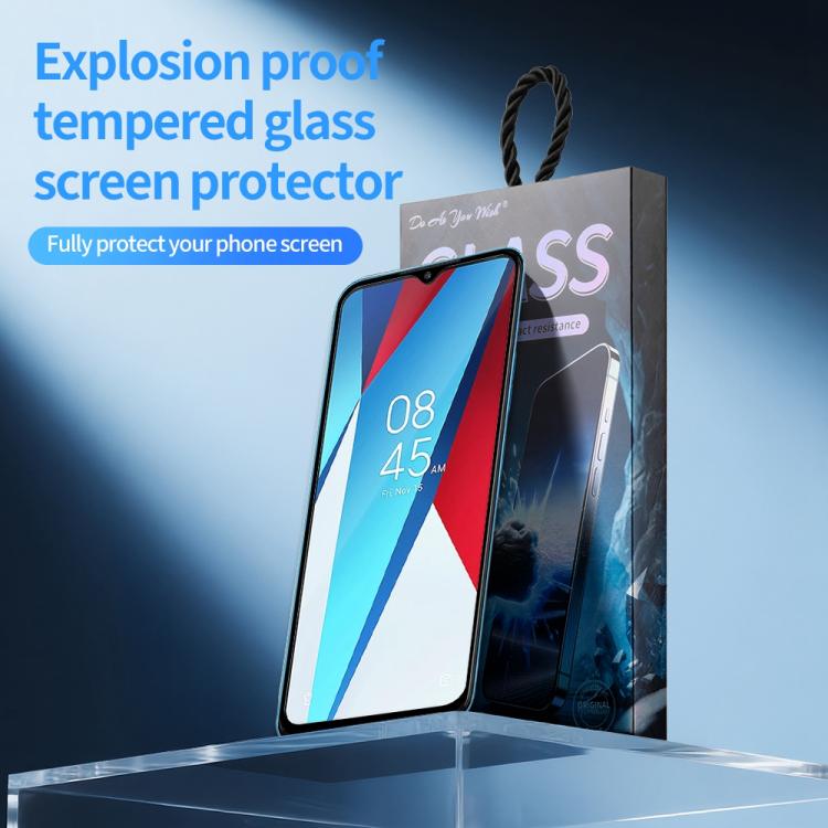 For Tecno Spark 9 Pro 5pcs / Pack Do As You Wish Silk Screen Printed HD Tempered Glass Film - Black