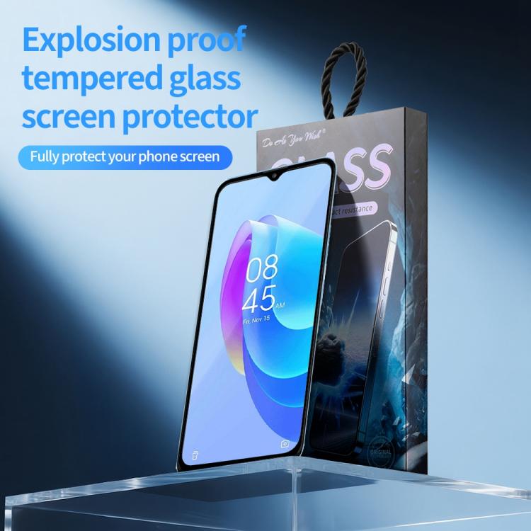 For Tecno Spark 9T 5pcs / Pack Do As You Wish Silk Screen Printed HD Tempered Glass Film - Black