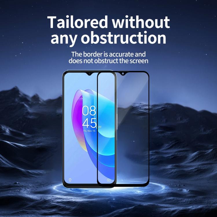 For Tecno Spark 9T 5pcs / Pack Do As You Wish Silk Screen Printed HD Tempered Glass Film - Black