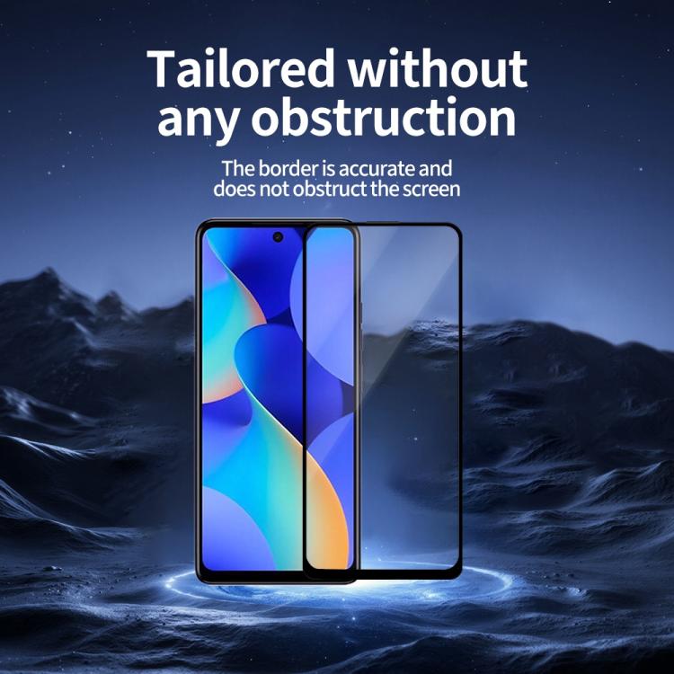 For Tecno Spark 10 Pro 5pcs / Pack Do As You Wish Silk Screen Printed HD Tempered Glass Film - Black