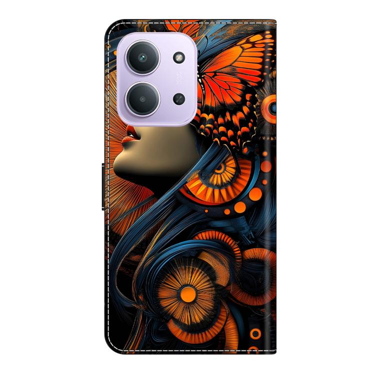 For Redmi 15C 5G / 4G EU 173mm Crystal-Like Painted Vegan Leather Phone Case