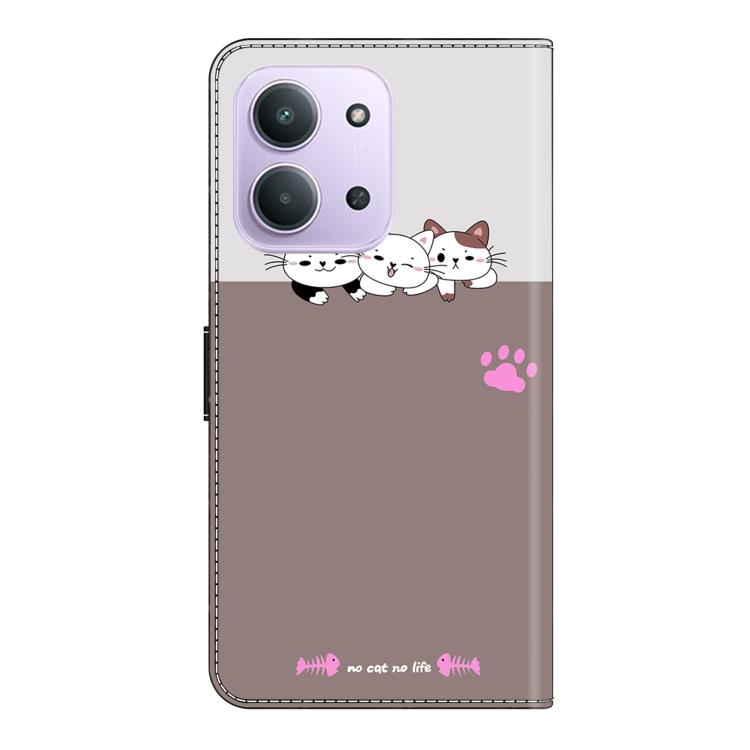 For Redmi 15C 5G / 4G EU 173mm Crystal-Like Painted Vegan Leather Phone Case