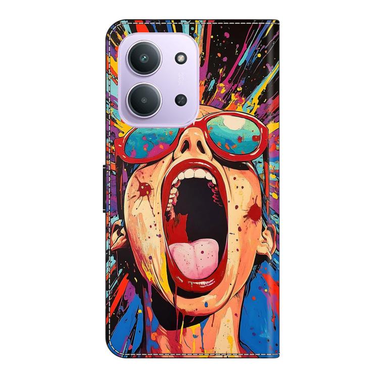 For Redmi 15C 5G / 4G EU 173mm Crystal-Like Painted Vegan Leather Phone Case