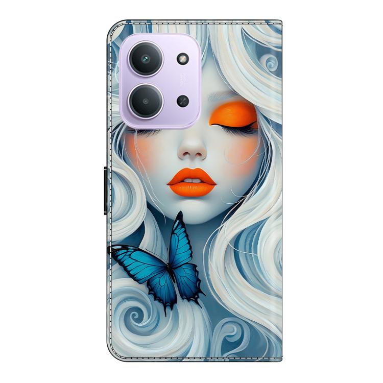 For Redmi 15C 5G / 4G EU 173mm Crystal-Like Painted Vegan Leather Phone Case