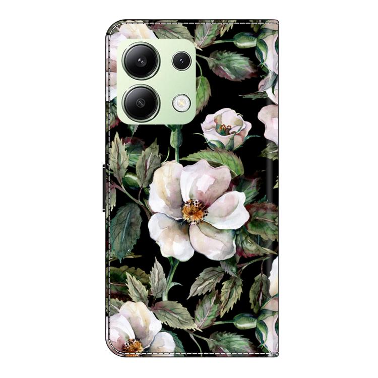 For Redmi Note 13 4G Crystal-Like Painted Vegan Leather Phone Case