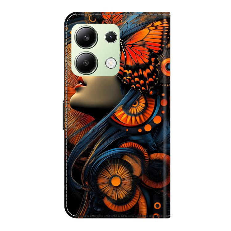For Redmi Note 13 4G Crystal-Like Painted Vegan Leather Phone Case