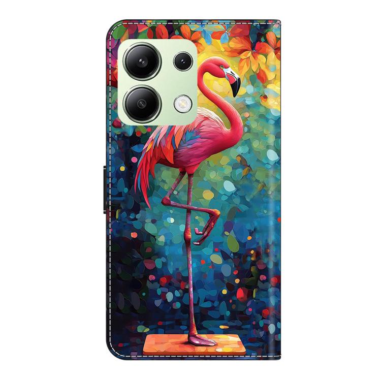 For Redmi Note 13 4G Crystal-Like Painted Vegan Leather Phone Case