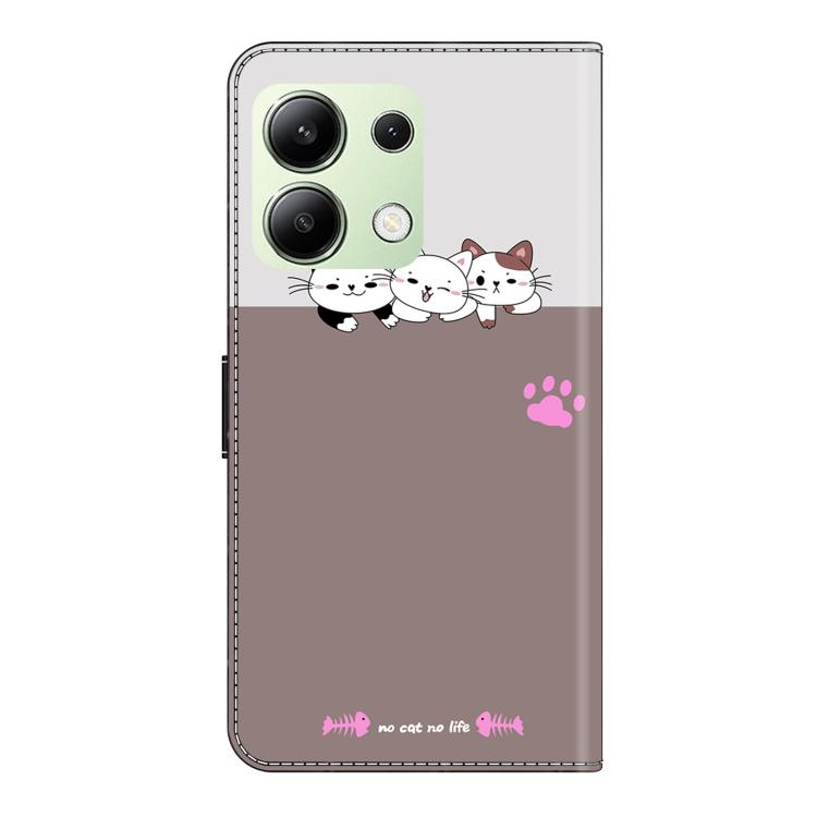 For Redmi Note 13 4G Crystal-Like Painted Vegan Leather Phone Case