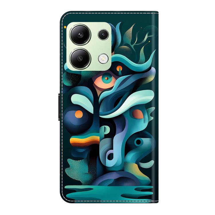 For Redmi Note 13 4G Crystal-Like Painted Vegan Leather Phone Case