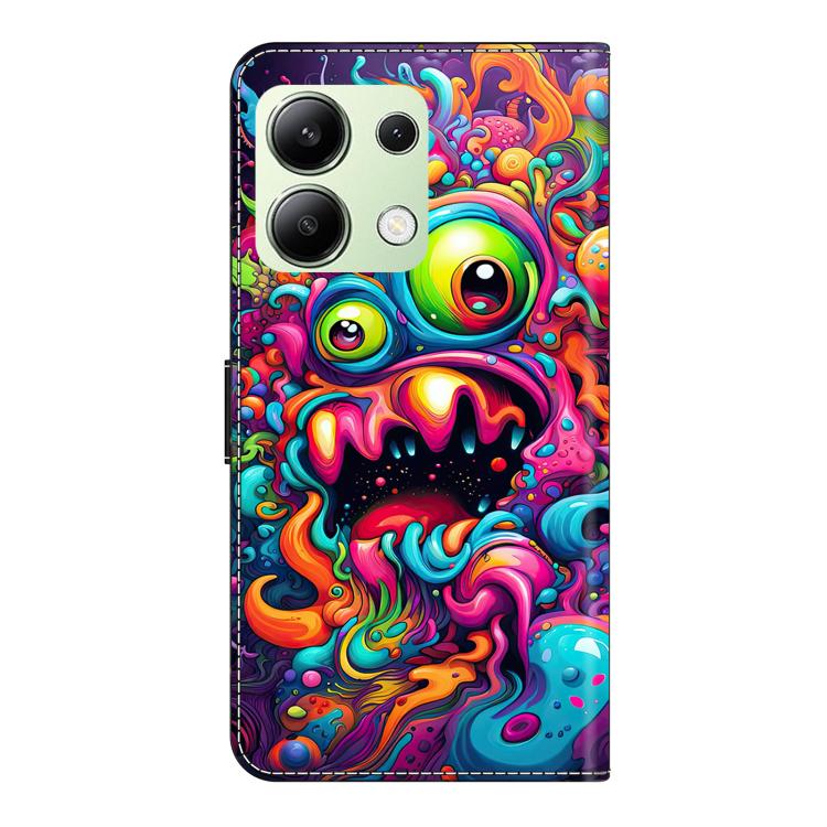 For Redmi Note 13 4G Crystal-Like Painted Vegan Leather Phone Case