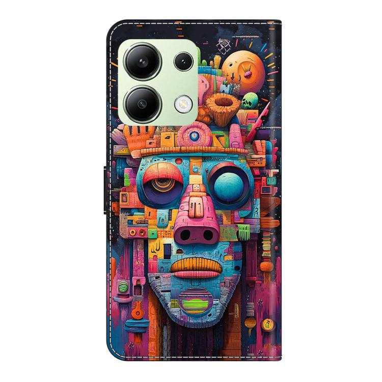 For Redmi Note 13 4G Crystal-Like Painted Vegan Leather Phone Case