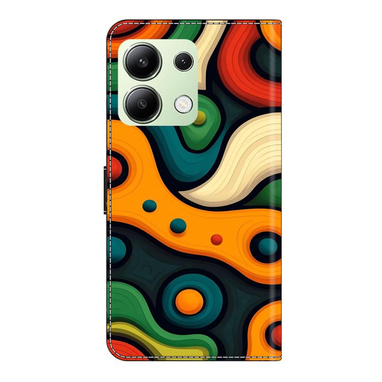 For Redmi Note 13 4G Crystal-Like Painted Vegan Leather Phone Case