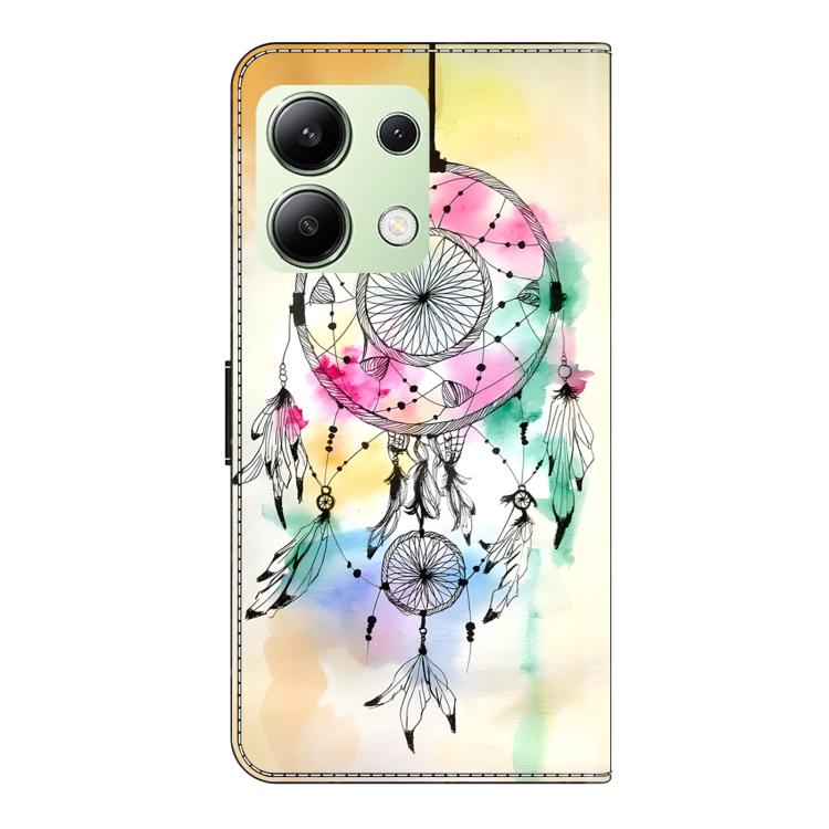 For Redmi Note 13 4G Crystal-Like Painted Vegan Leather Phone Case