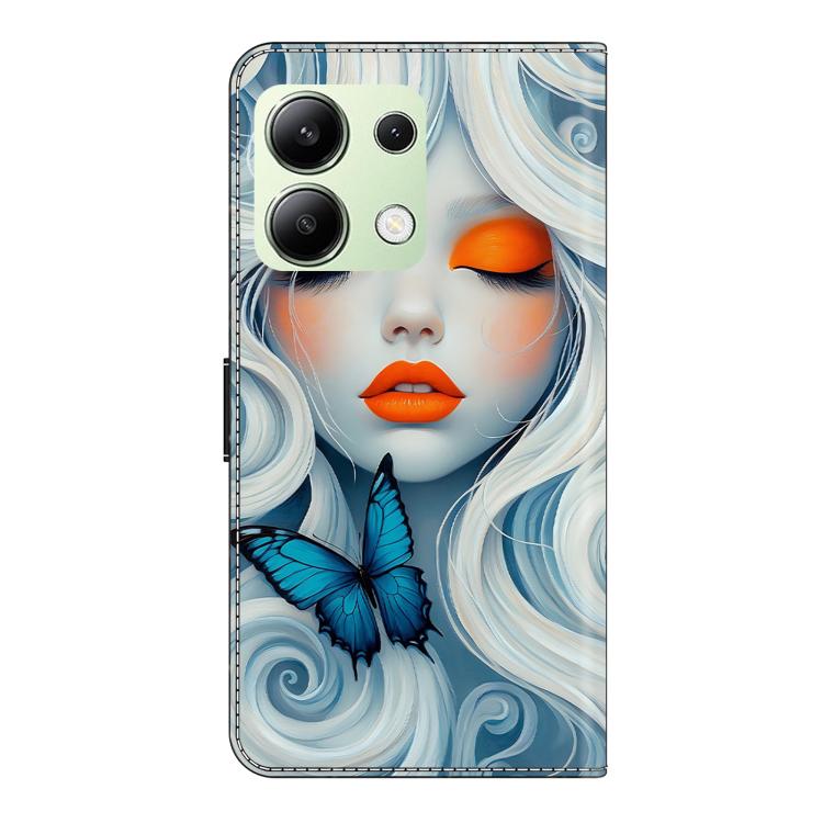 For Redmi Note 13 4G Crystal-Like Painted Vegan Leather Phone Case