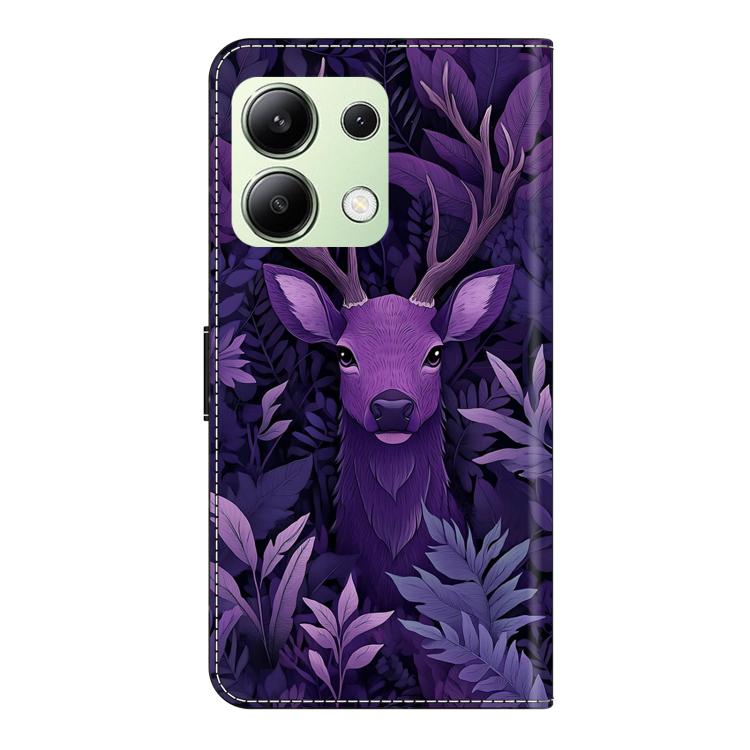 For Redmi Note 13 4G Crystal-Like Painted Vegan Leather Phone Case