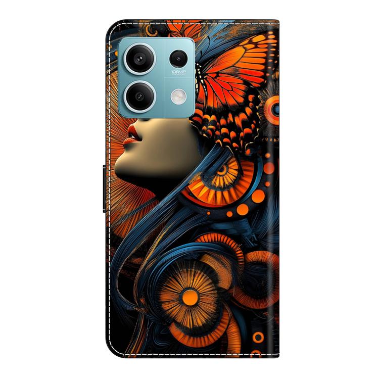 For Redmi Note 13 5G Crystal-Like Painted Vegan Leather Phone Case