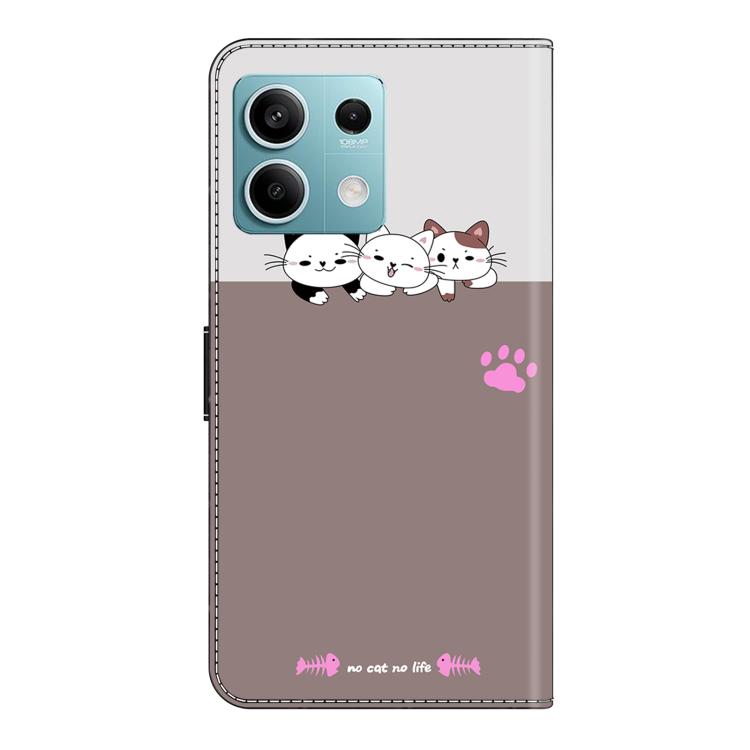 For Redmi Note 13 5G Crystal-Like Painted Vegan Leather Phone Case
