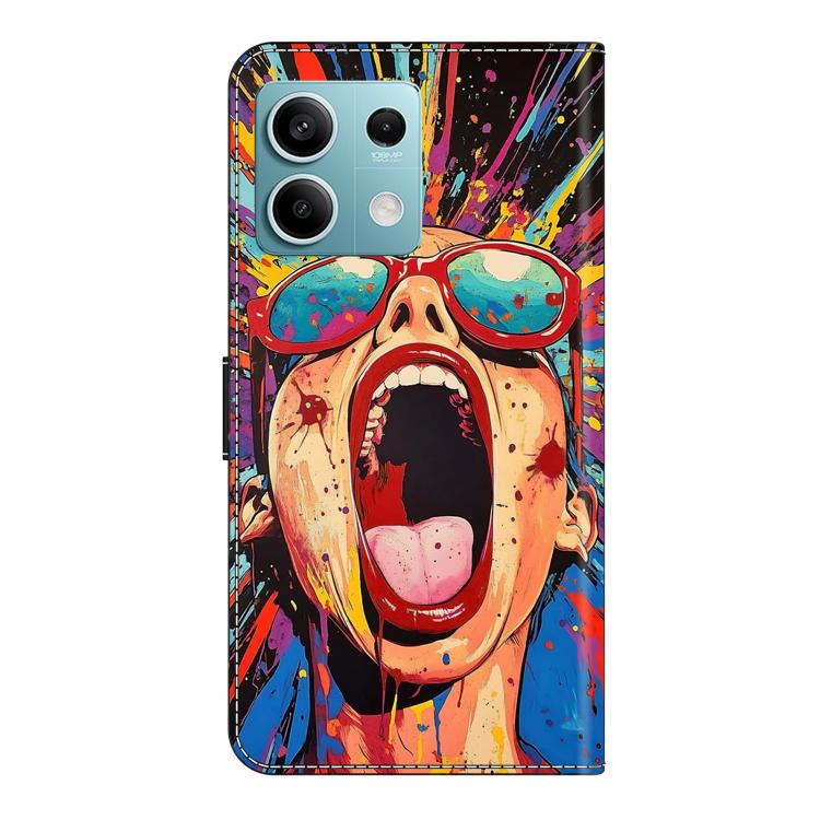 For Redmi Note 13 5G Crystal-Like Painted Vegan Leather Phone Case