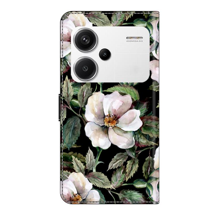 For Redmi Note 13 Pro+ Crystal-Like Painted Vegan Leather Phone Case