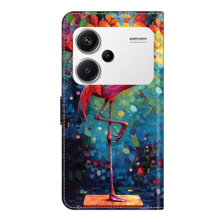 For Redmi Note 13 Pro+ Crystal-Like Painted Vegan Leather Phone Case