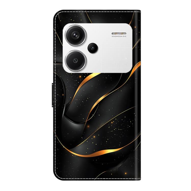 For Redmi Note 13 Pro+ Crystal-Like Painted Vegan Leather Phone Case