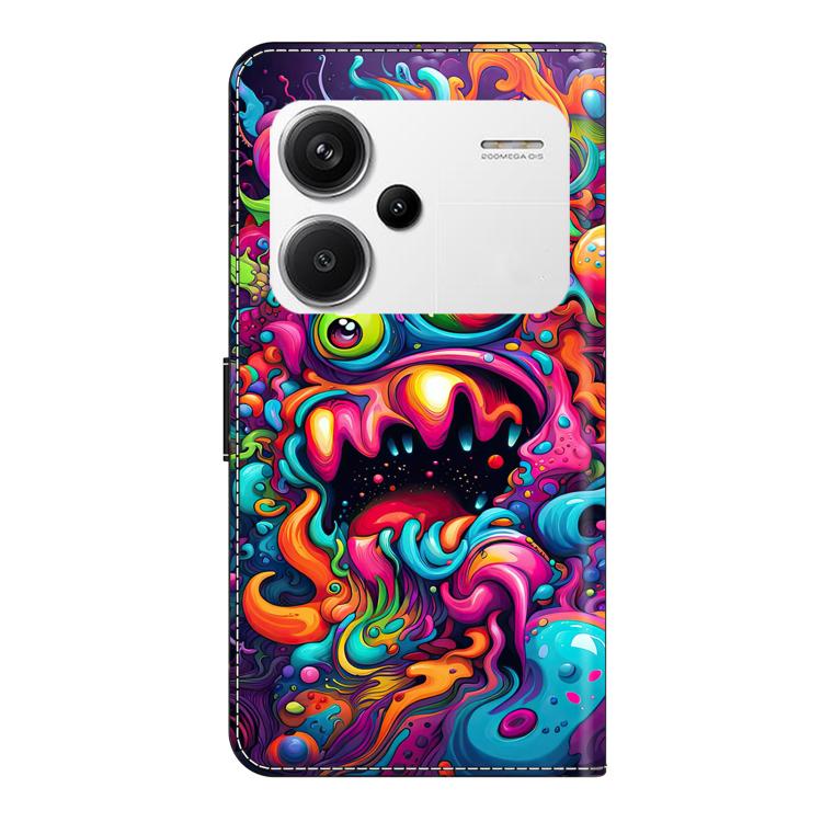 For Redmi Note 13 Pro+ Crystal-Like Painted Vegan Leather Phone Case