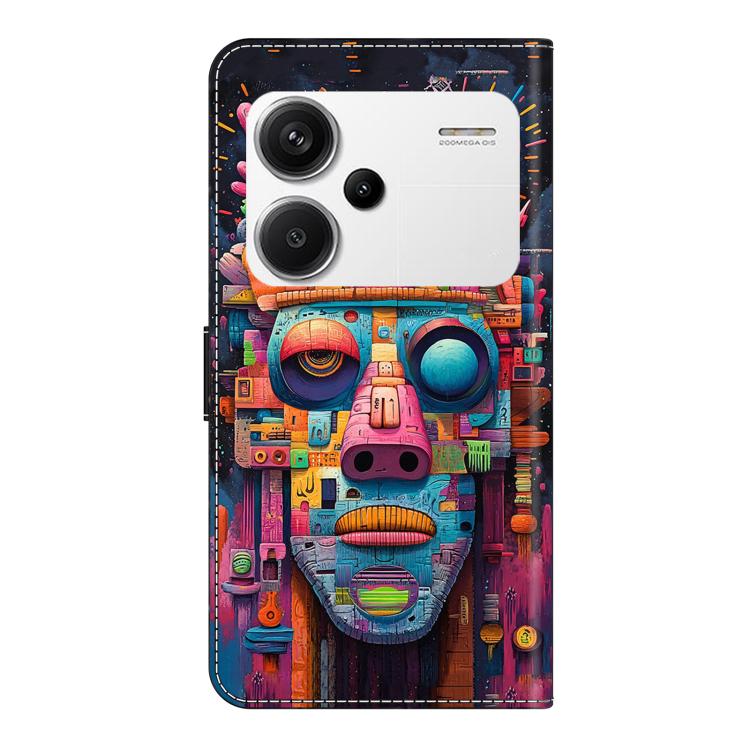 For Redmi Note 13 Pro+ Crystal-Like Painted Vegan Leather Phone Case