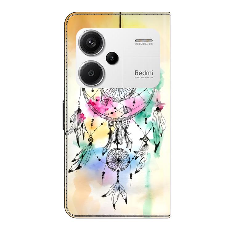 For Redmi Note 13 Pro+ Crystal-Like Painted Vegan Leather Phone Case