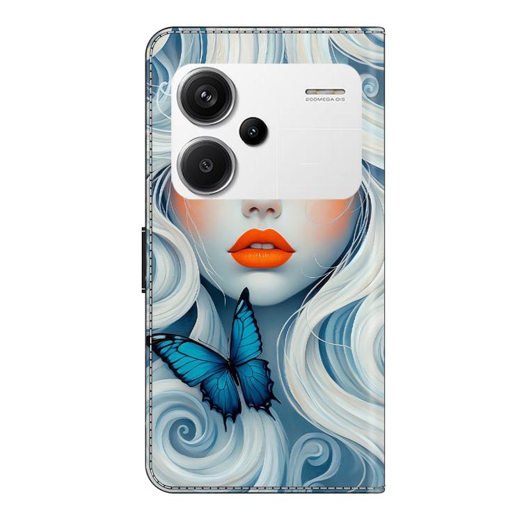 For Redmi Note 13 Pro+ Crystal-Like Painted Vegan Leather Phone Case