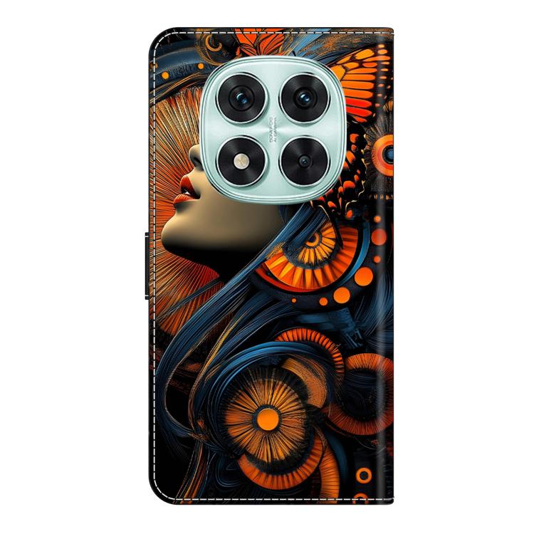 For Redmi Note 14 Pro 4G / 5G Crystal-Like Painted Vegan Leather Phone Case