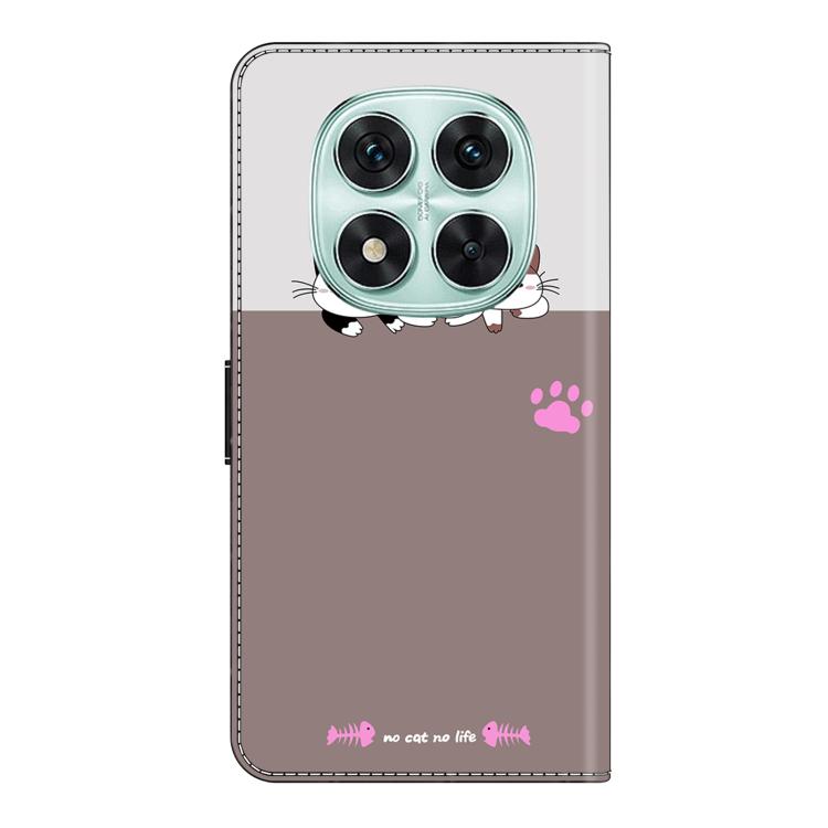 For Redmi Note 14 Pro 4G / 5G Crystal-Like Painted Vegan Leather Phone Case